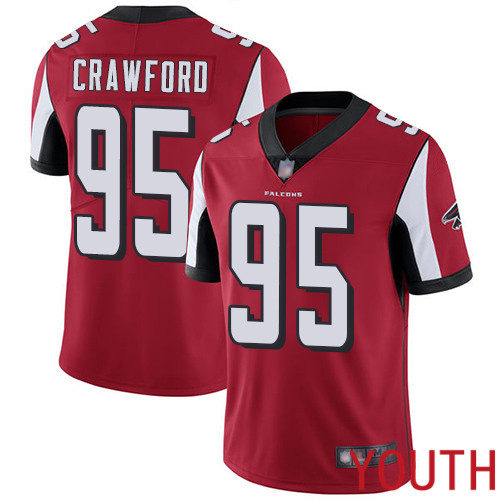 Atlanta Falcons Limited Red Youth Jack Crawford Home Jersey NFL Football #95 Vapor Untouchable->youth nfl jersey->Youth Jersey